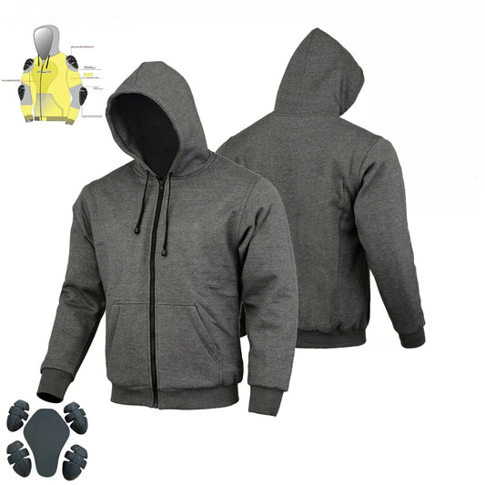 Motorcycle Hoodie Kevlar Outerwear Touring CE protection  Zip Up Jacket