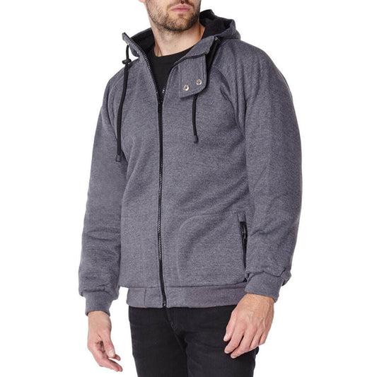Protective Lining Kevlar Bike Hoodie CE Level 2 Protection Zip Up Hoodies