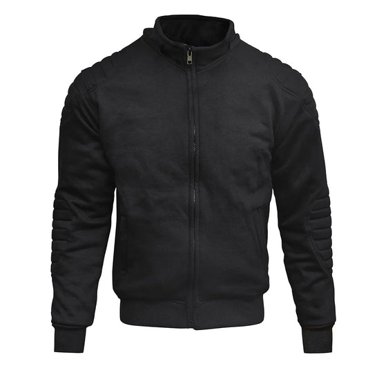 Motorcycle Kevlar Hoodies Black Reinforced With Level Protectors Hoodies