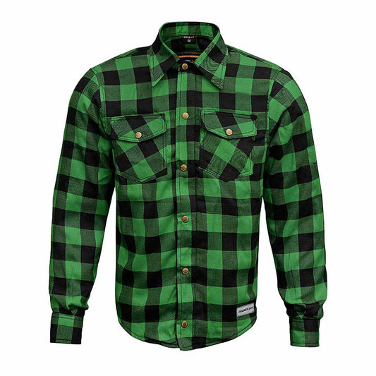 Motorcycle DuPont® Kevlar Flannel Shirt With CE Protectors Flannel Shirts