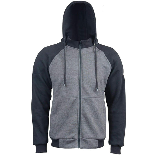 Men Zip Up Kevlar Riding Hoodie With CE Certified Protection