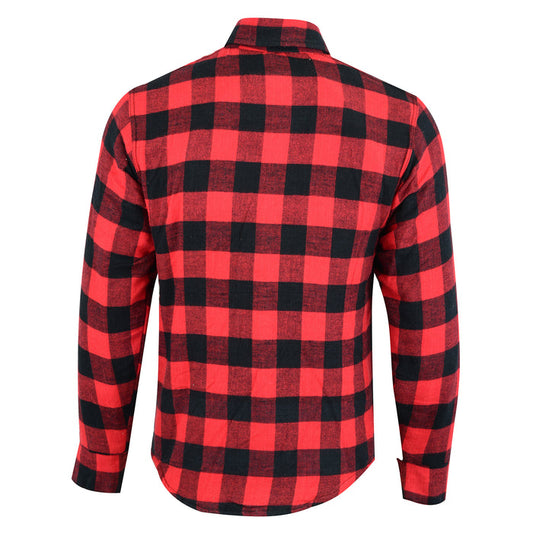Flannel Motorcycle Shirt with DuPont Kevlar & Protectors Durable & Protective Riding Gear