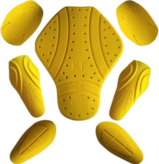CE certified armor pads for motorcycle suit – shoulders, elbows, and back