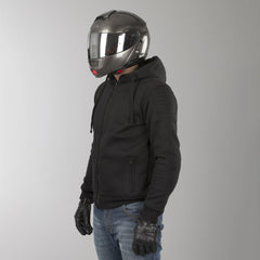 Motorcycle protective hoodie with armor inserts