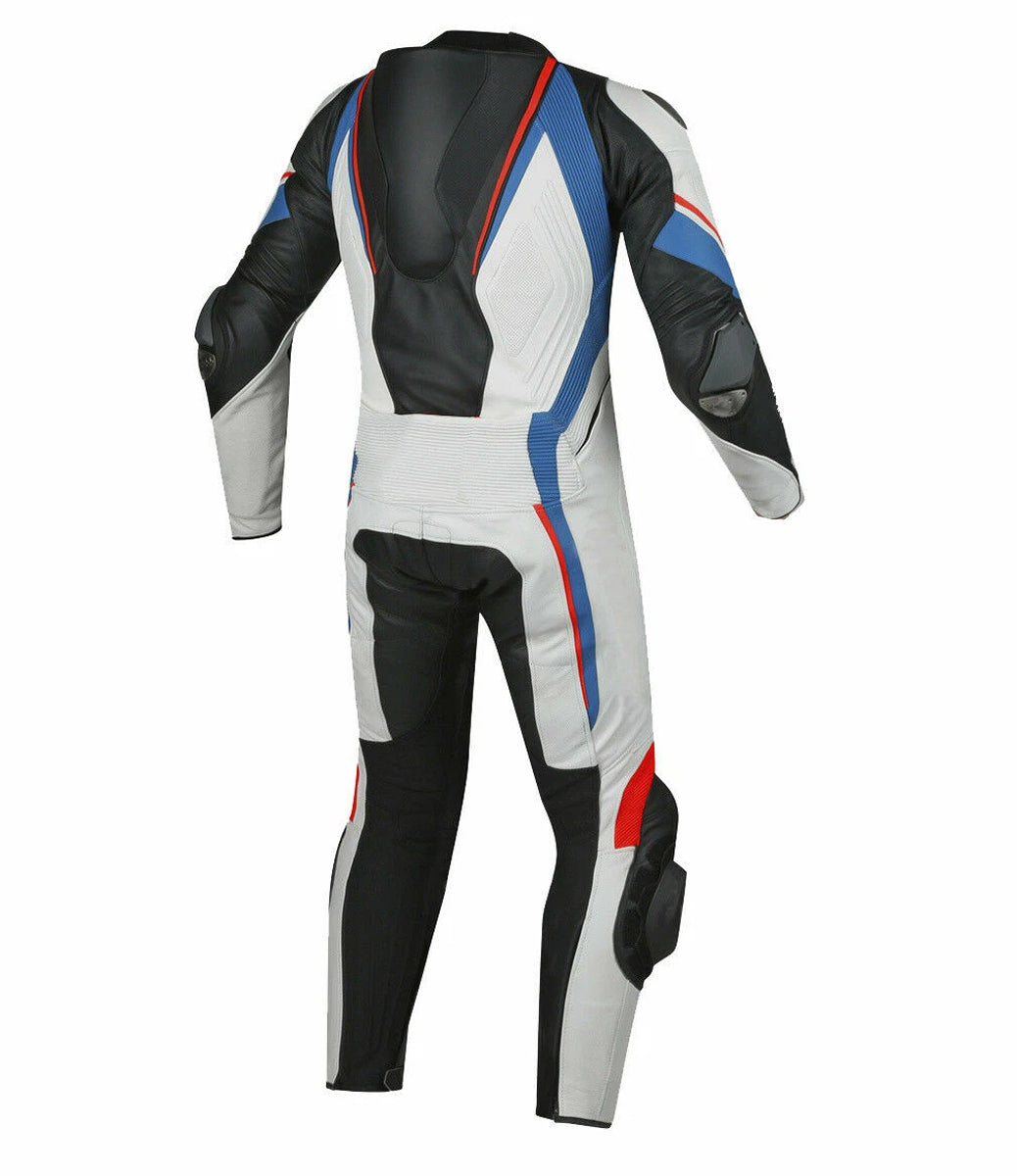 protective motorcycle suit with padding and ventilation panels