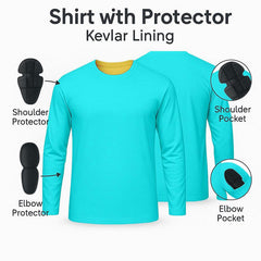 Motorcycle riding shirt with CE armor and full Kevlar lining for bikers