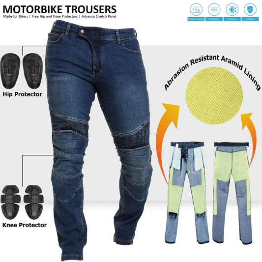 motorbike jeans with knee armor