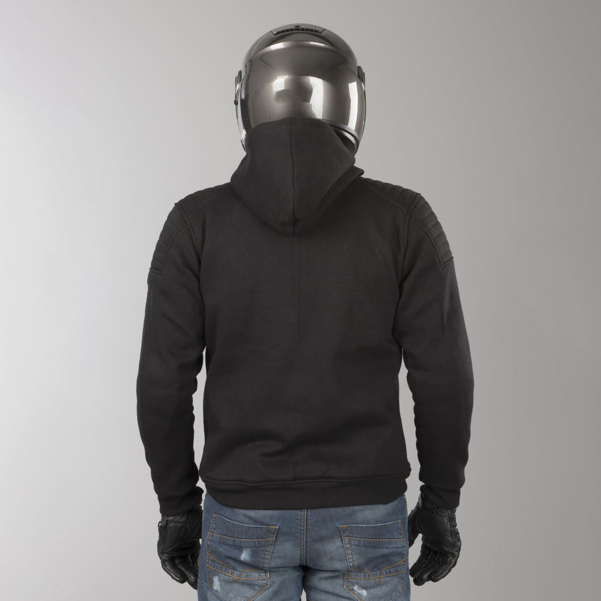 Stylish black motorbike hoodie for motorcycle riders