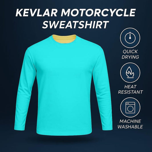 Kevlar motorcycle shirt with CE back armor and reinforced stitching