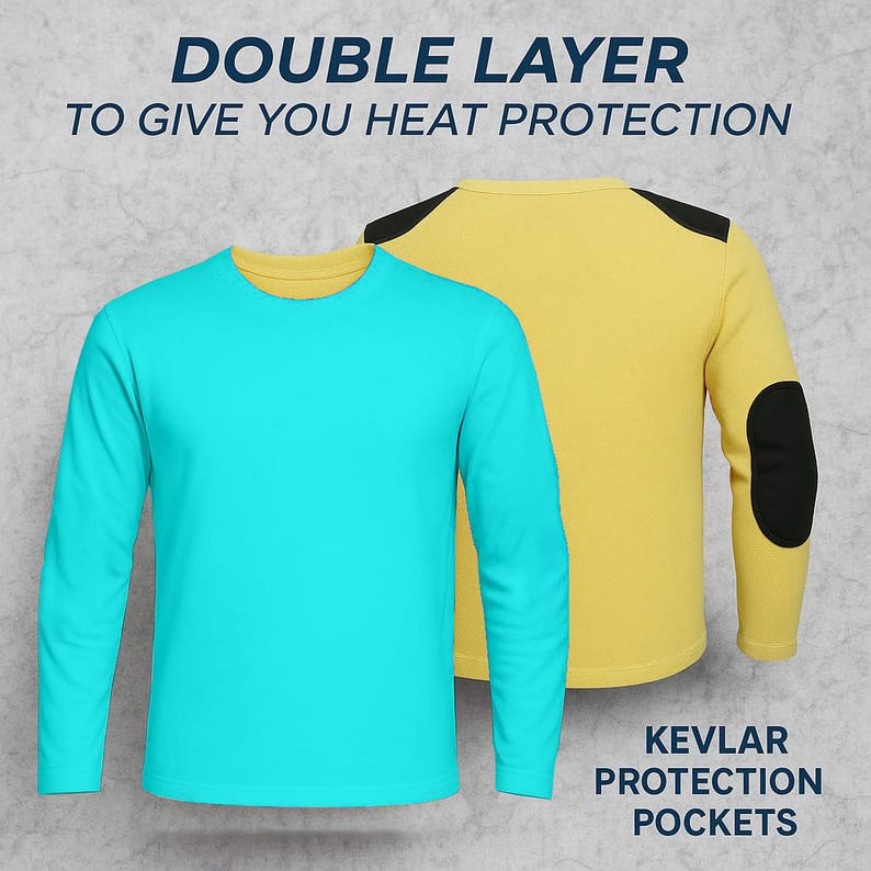 Full interior Kevlar lining of motorcycle safety shirt for abrasion resistance