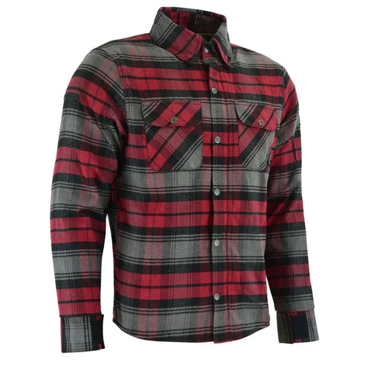 Men’s Kevlar Lined Flannel Shirt With CE armor And Protective Inner Lining