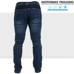 Motorbike Jeans for Men  Protective Kevlar Lined Riding Pants with Knee & Hip Armor