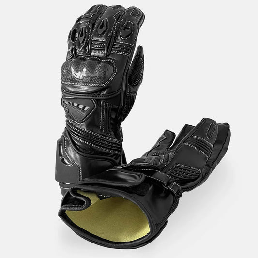 Kevlar motorcycle gloves with hard knuckle protection and full aramid fiber lining