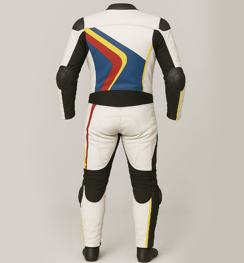 tailored leather motorbike suit for men