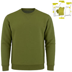 Olive Green Kevlar Motorcycle Sweatshirt with Armor Protection
