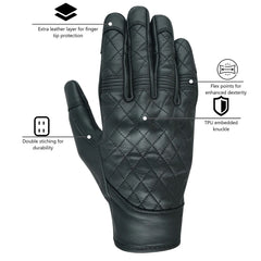 Finger Reinforcement Winter Gloves for Motorbike