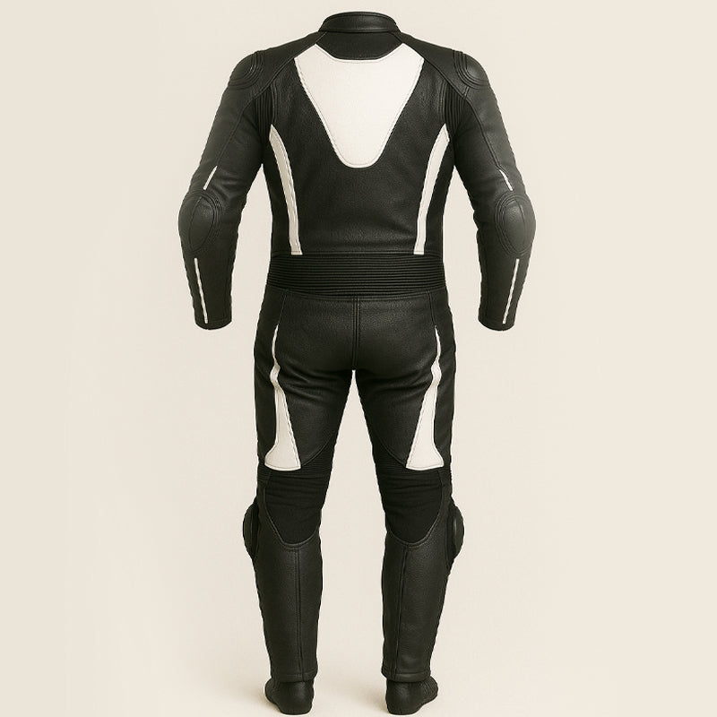 Track-ready motorcycle suit with ventilation and padding
