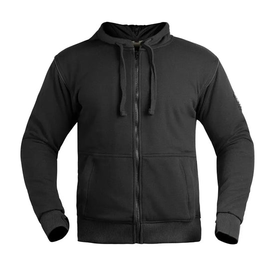 Men's CE Armored Motorbike Zip Up Hoodie with Kevlar Fiber Protection