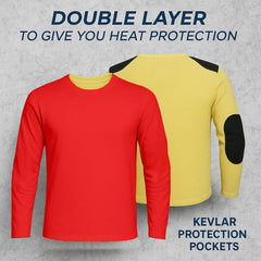 Removable CE Level 2 armor pads from motorcycle armor shirt with cotton jersey outer layer"