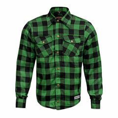 Motorcycle DuPont® Kevlar Flannel Shirt With CE Protectors Flannel Shirts