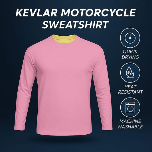 Kevlar-lined motorcycle shirt with CE back protector for rider safety