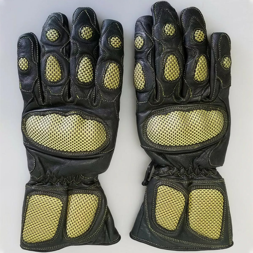 Motorcycle gloves with Kevlar made from genuine leather for motorbike riders