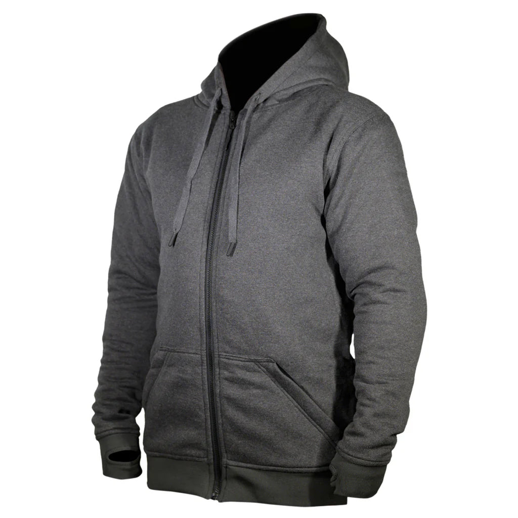 aramid lined motorcycle hoodie with zipper
