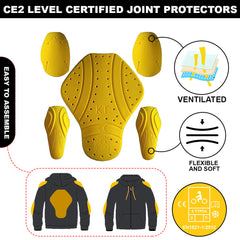 CE Certified Protectors Hoodies Motorcycle Riding Aramid Lined Hoodie