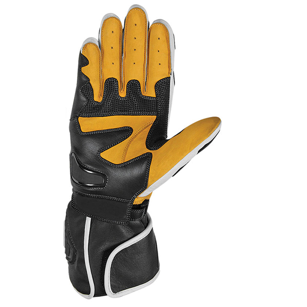 Protective Motorcycle Riding Gloves - Rugged Heavy Duty Leather Adventure Gear