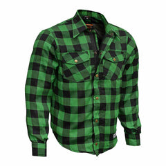 Motorcycle DuPont® Kevlar Flannel Shirt With CE Protectors Flannel Shirts