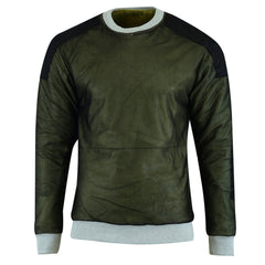 Men's Protective Fleece Crew Neck Kevlar Sweatshirt With Removable Armoured