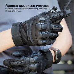 Motorbike winter gloves paired with Motorbike Leather Jacket for a full protective riding outfit