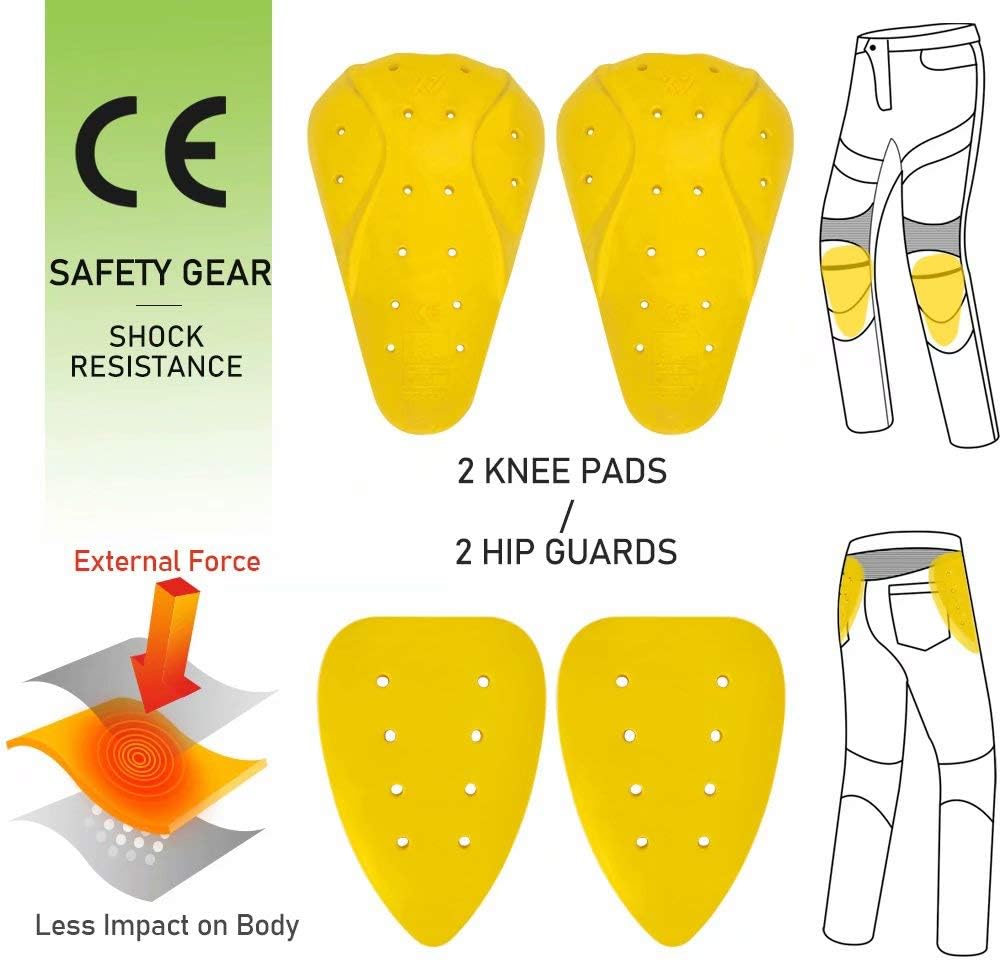 Motorcycle Protective Kevlar Jeans with Included CE Armor Pads