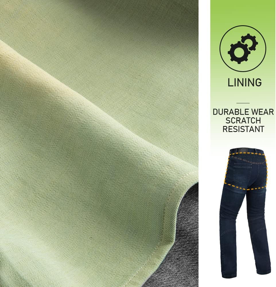 Motorcycle Kevlar Jeans with Aramid Lining