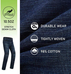 Men's Kevlar Riding Jeans with CE Armor Motorcycle Protective Pants