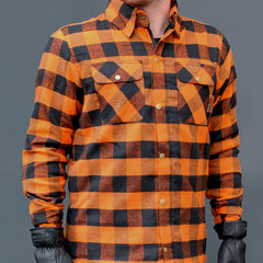 Armored Flannel Shirt Premium Kevlar Lined Protection for Riders