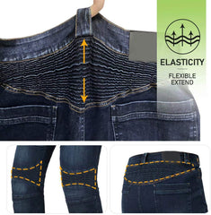 Men's Kevlar Riding Jeans with CE Armor Motorcycle Protective Pants