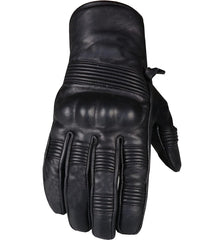 Black leather gloves motorbike riders protective gear