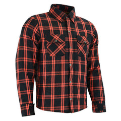 CE Certified Armored Flannel Motorcycle Shirt Kevlar Lined Riding Protection