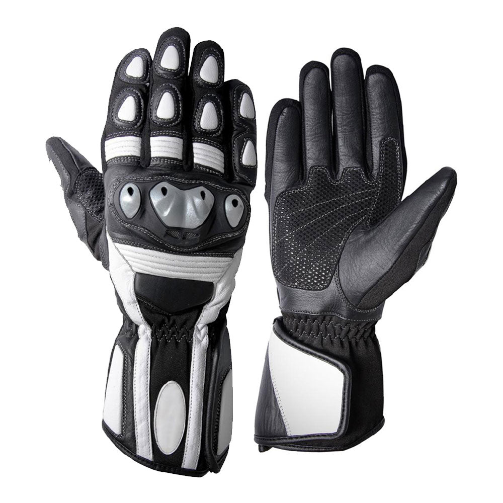 Personalized leather motorcycle gloves with touchscreen fingertips for riders