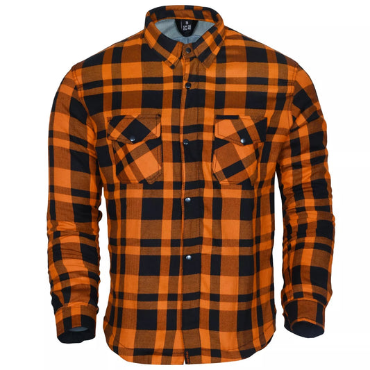 Mountain Bike Flannel Shirt Fully Kevlar Lining With CE Protection