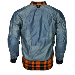 Mountain Bike Flannel Shirt Fully Kevlar Lining With CE Protection