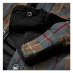 Kevlar-Lined Lumberjack Flannel Motorcycle Shirt Jacket