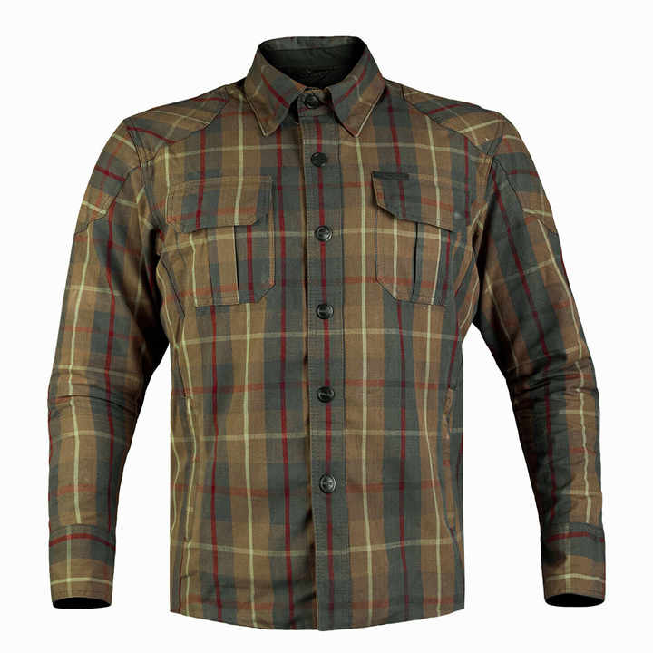 Kevlar-Lined Lumberjack Flannel Motorcycle Shirt Jacket