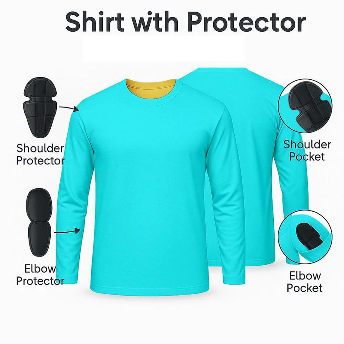 Motorcycle Riding Shirt CE Armored Full Aramid Long Sleeve Safety Shirt for Bikers