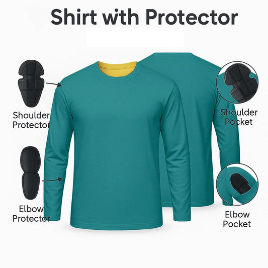 Kevlar Riding Shirt Aramid Long Sleeve Motorcycle Shirt with CE Armor Protection